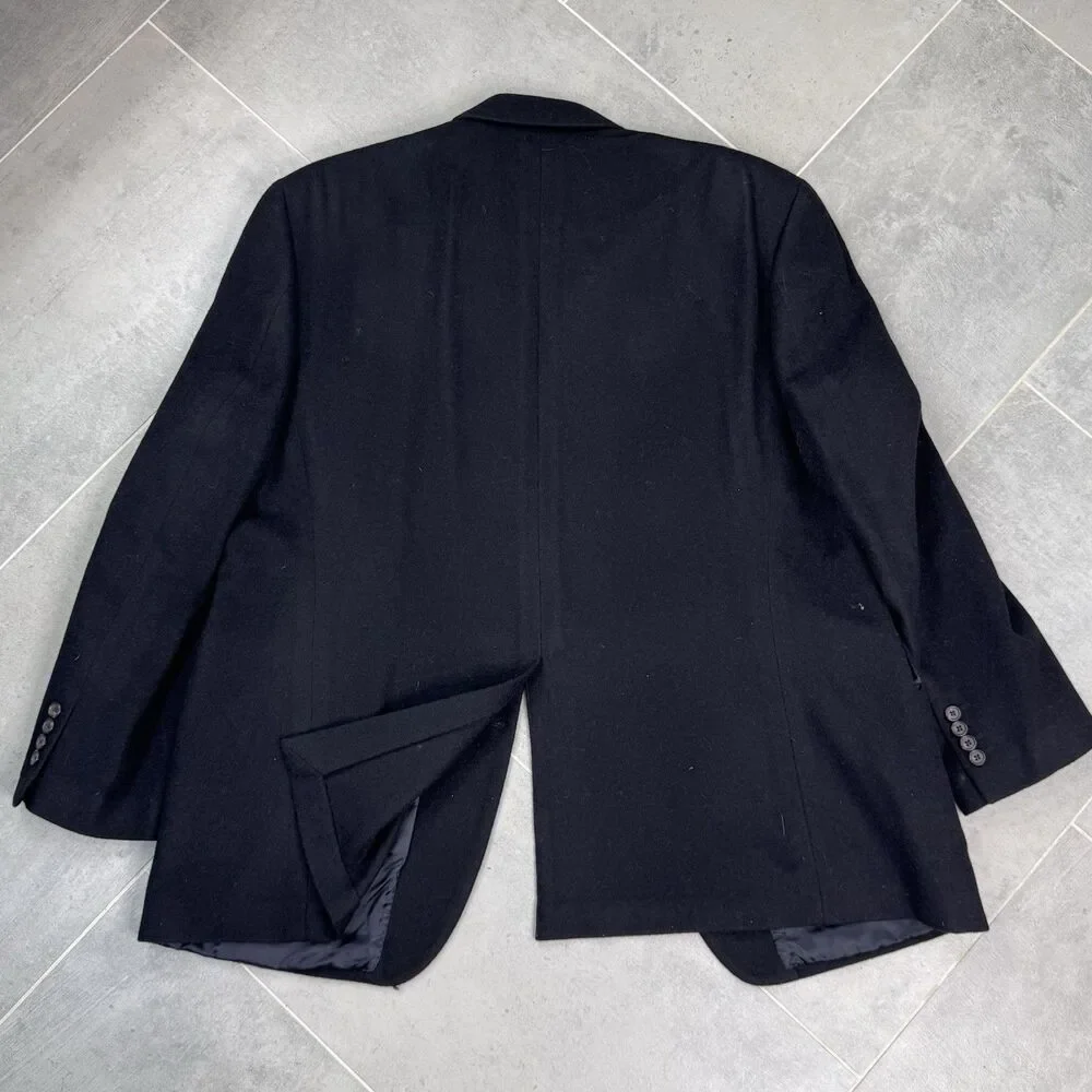 Ralph Lauren Loro Piana Camel Hair Blazer Black 46R Sport Coat